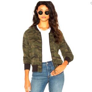 Y2K Camo Bomber '90s Jacket Streetwear Grunge Gorpcore Size L